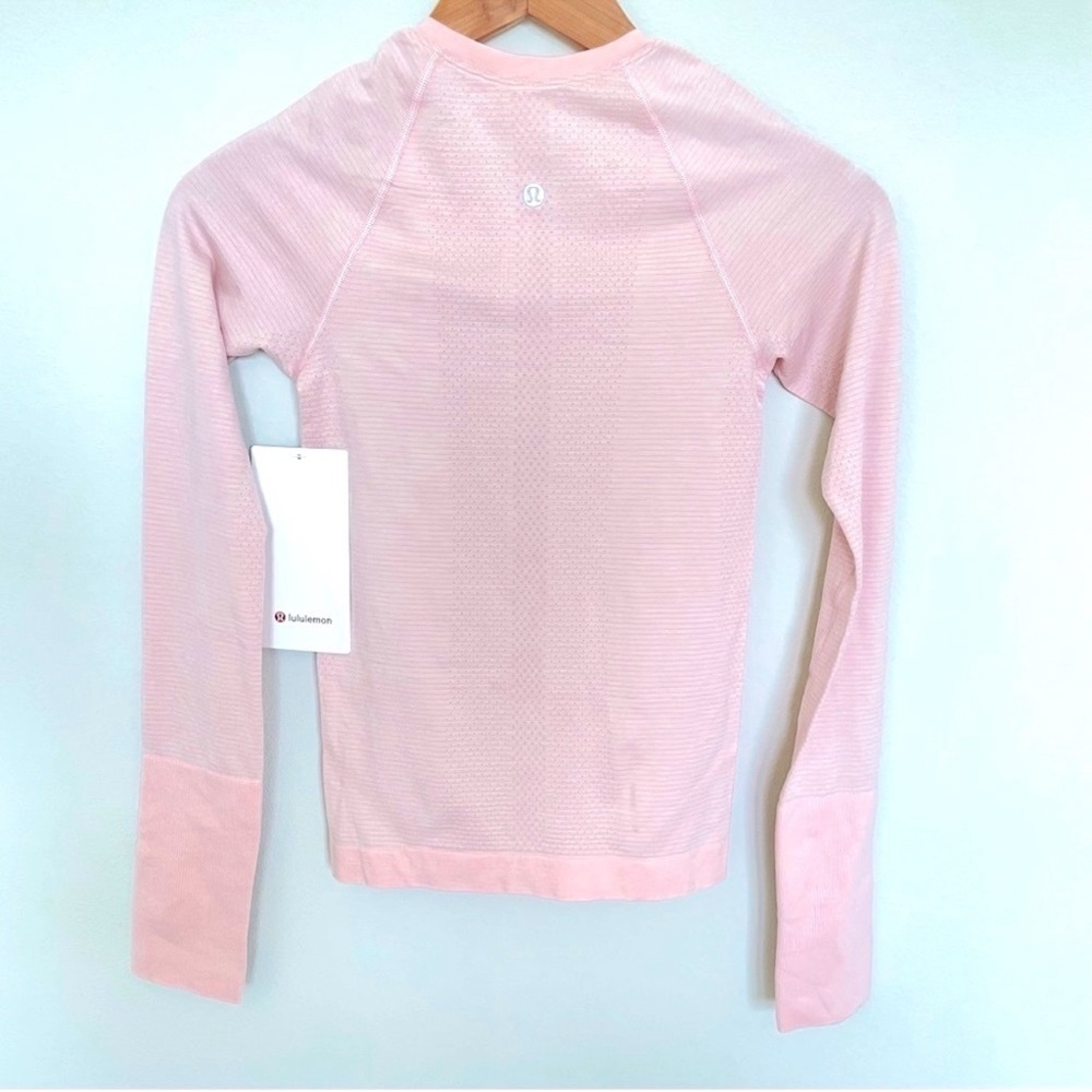 NWT Lululemon Swiftly Tech Long Sleeve Shirt 2.0 *Race Length Flush Pink Size 0 - Picture 2 of 6